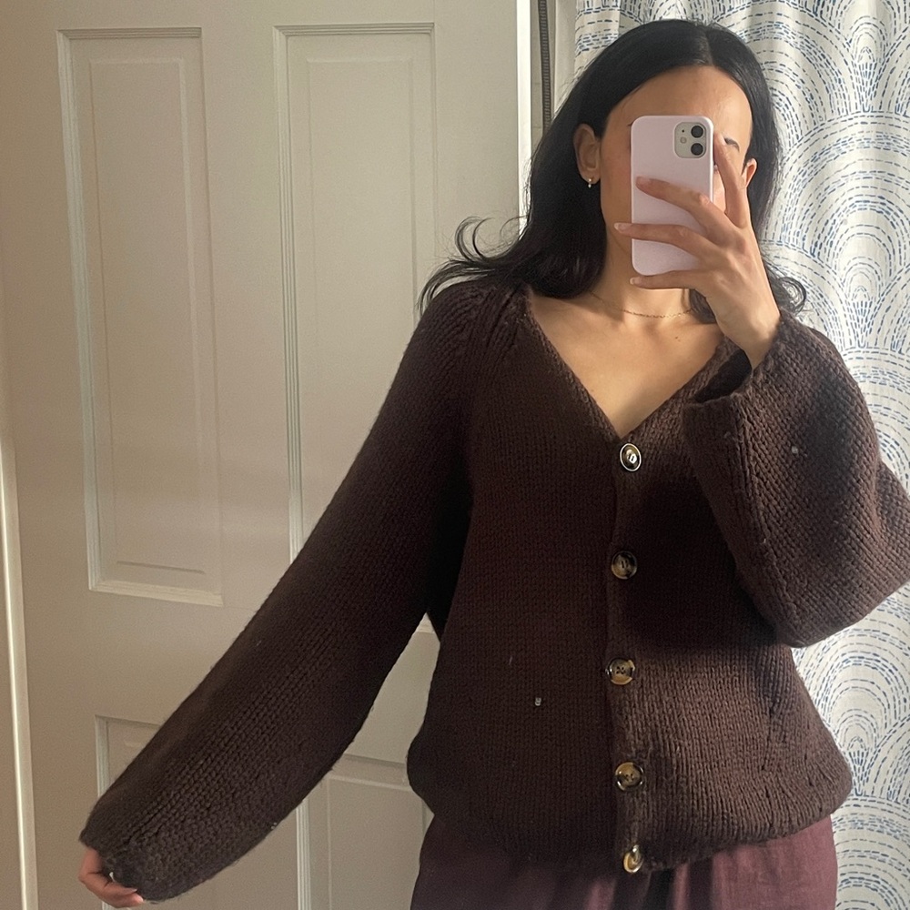 Zara Brown Chunky Cardigan